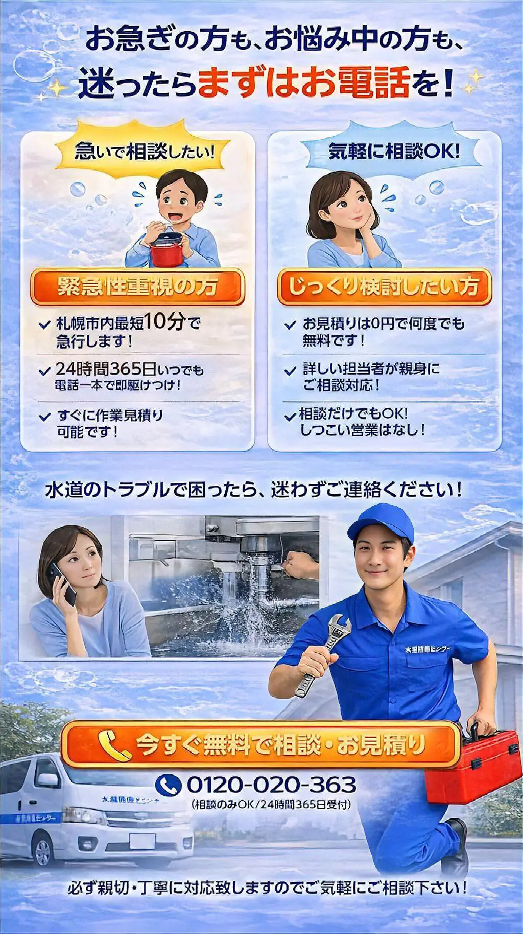 迷ったらまず電話